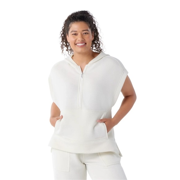 Women's Smartwool Terry SS Hoodie Sweatshirt  Color: Almond Size Medium NWT - Picture 1 of 6